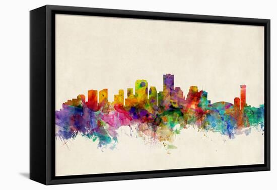 New Orleans Louisiana Skyline-Michael Tompsett-Framed Stretched Canvas