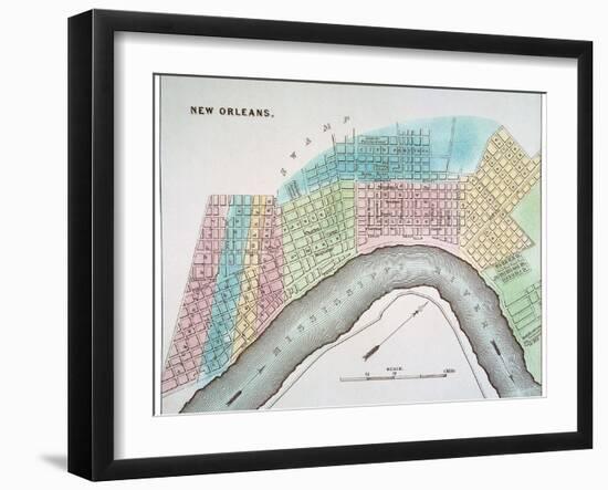 New Orleans Map, 1837-null-Framed Giclee Print