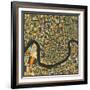 New Orleans Map-Jazzberry Blue-Framed Art Print