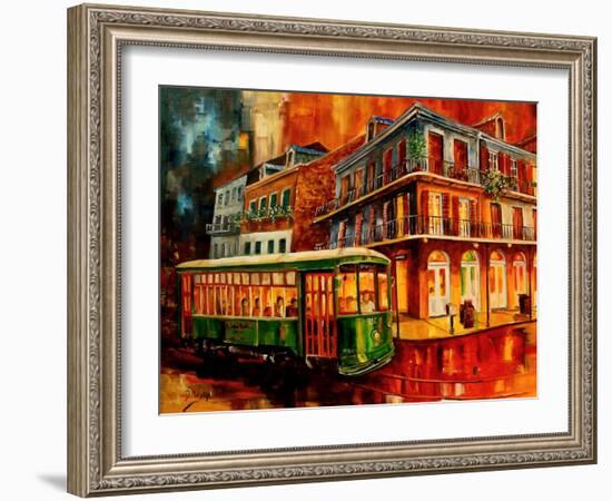 New Orleans Night Streetcar-Diane Millsap-Framed Art Print