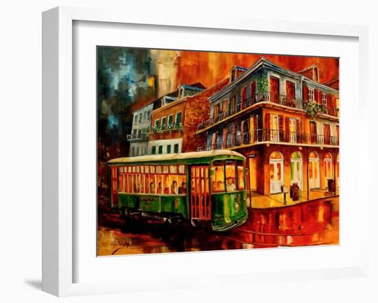 New Orleans Night Streetcar-Diane Millsap-Framed Art Print