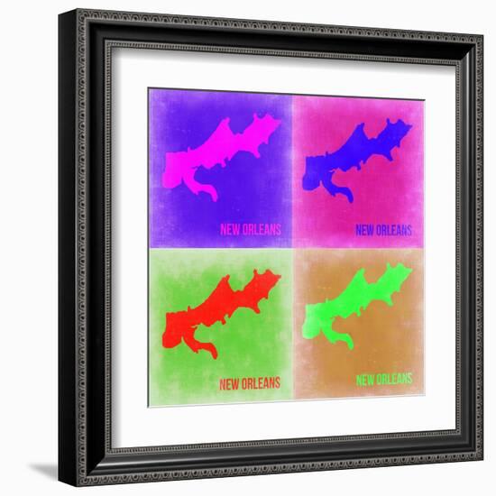 New Orleans Pop Art Map 2-NaxArt-Framed Art Print