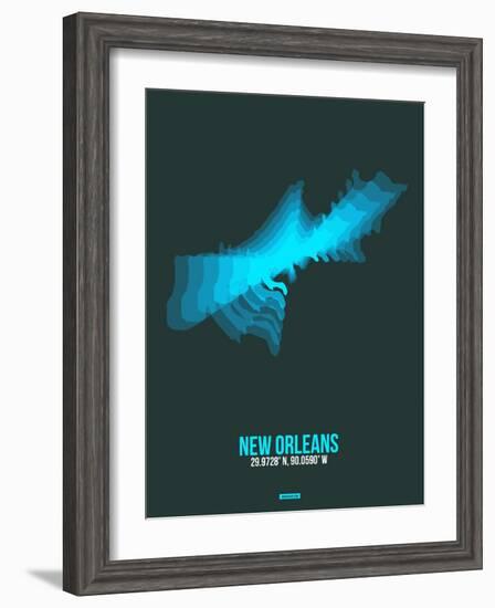 New Orleans Radiant Map 2-NaxArt-Framed Art Print