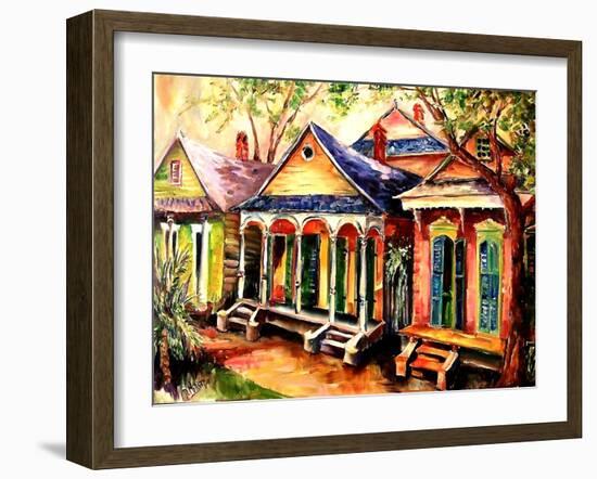 New Orleans Shotgun Houses-Diane Millsap-Framed Art Print