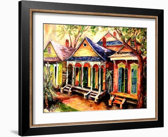 New Orleans Shotgun Houses-Diane Millsap-Framed Art Print