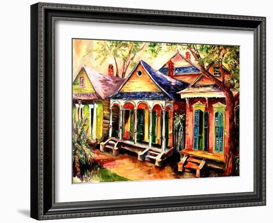 New Orleans Shotgun Houses-Diane Millsap-Framed Art Print