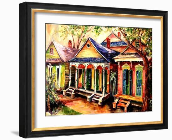 New Orleans Shotgun Houses-Diane Millsap-Framed Art Print