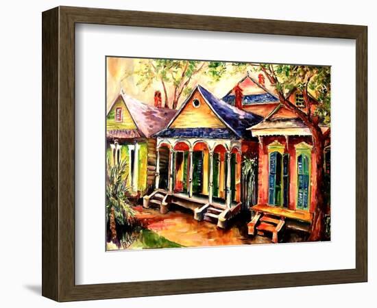 New Orleans Shotgun Houses-Diane Millsap-Framed Art Print