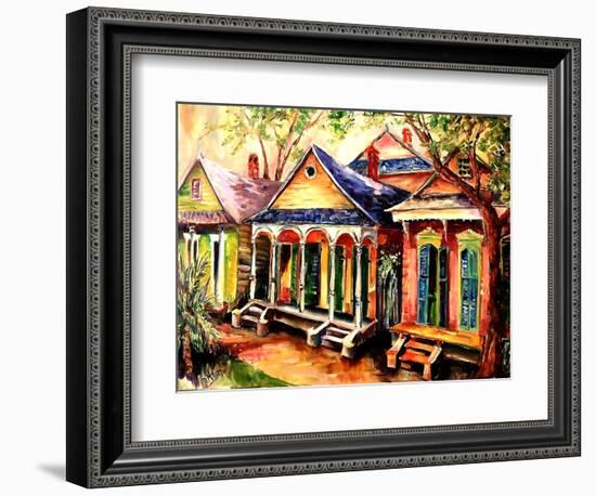 New Orleans Shotgun Houses-Diane Millsap-Framed Art Print