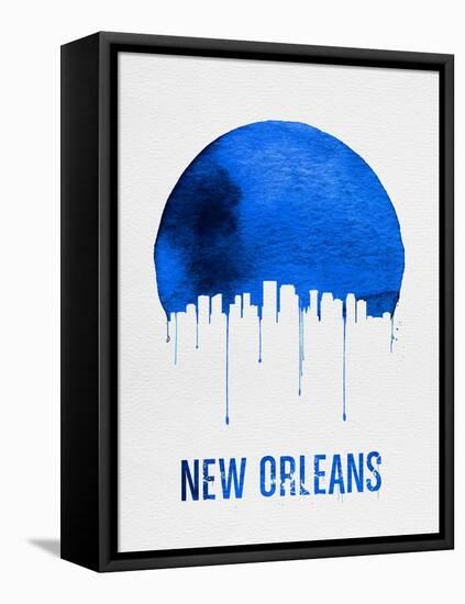 New Orleans Skyline Blue-null-Framed Stretched Canvas