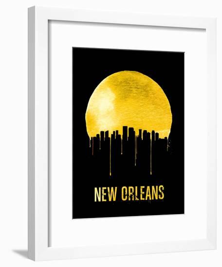 New Orleans Skyline Yellow-null-Framed Art Print