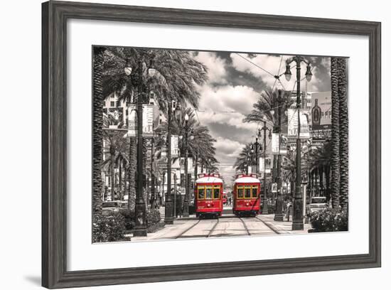 New Orleans Streetcars-null-Framed Art Print