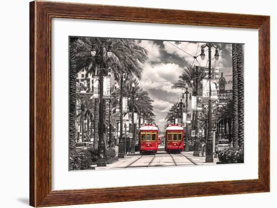 New Orleans Streetcars-null-Framed Art Print