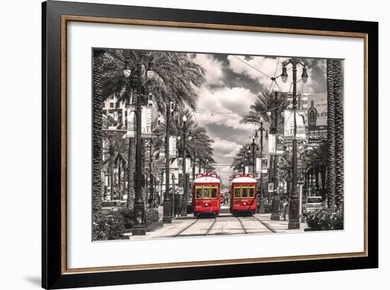 New Orleans Streetcars-null-Framed Art Print