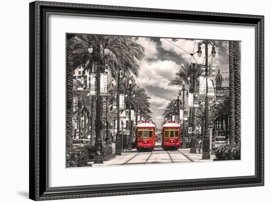 New Orleans Streetcars-null-Framed Art Print