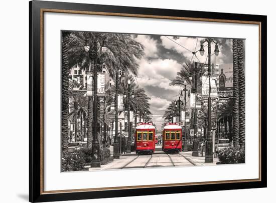 New Orleans Streetcars-null-Framed Art Print