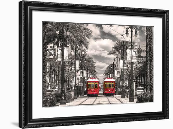 New Orleans Streetcars-null-Framed Art Print