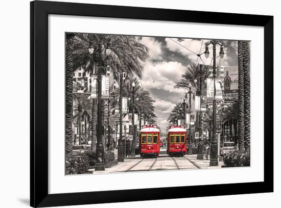 New Orleans Streetcars-null-Framed Art Print