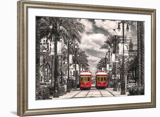 New Orleans Streetcars-null-Framed Art Print