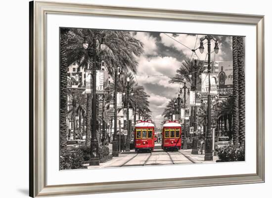 New Orleans Streetcars-null-Framed Art Print