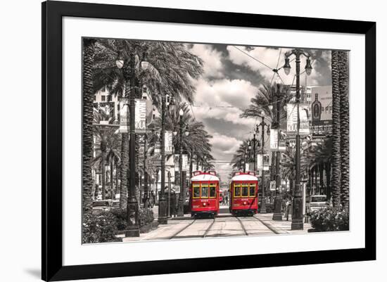 New Orleans Streetcars-null-Framed Art Print