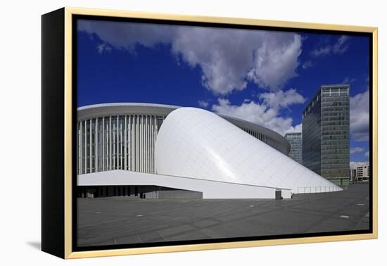 New Philharmonic Hall on Kirchberg in Luxembourg City, Grand Duchy of Luxembourg, Europe-Hans-Peter Merten-Framed Premier Image Canvas
