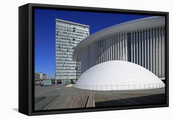 New Philharmonic Hall on Kirchberg in Luxembourg City, Grand Duchy of Luxembourg, Europe-Hans-Peter Merten-Framed Premier Image Canvas