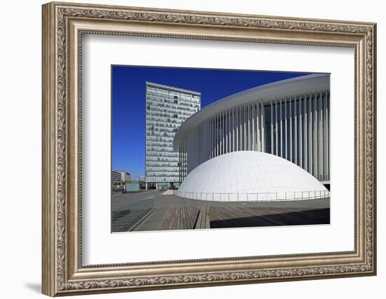 New Philharmonic Hall on Kirchberg in Luxembourg City, Grand Duchy of Luxembourg, Europe-Hans-Peter Merten-Framed Photographic Print