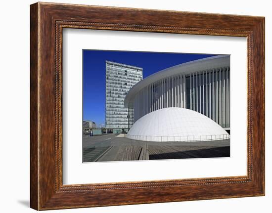 New Philharmonic Hall on Kirchberg in Luxembourg City, Grand Duchy of Luxembourg, Europe-Hans-Peter Merten-Framed Photographic Print