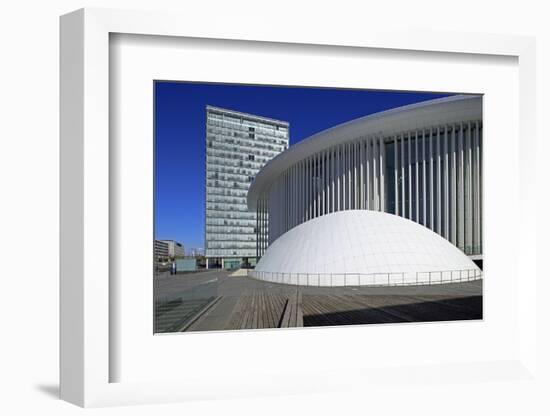 New Philharmonic Hall on Kirchberg in Luxembourg City, Grand Duchy of Luxembourg, Europe-Hans-Peter Merten-Framed Photographic Print