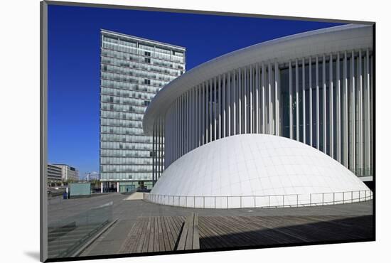 New Philharmonic Hall on Kirchberg in Luxembourg City, Grand Duchy of Luxembourg, Europe-Hans-Peter Merten-Mounted Photographic Print