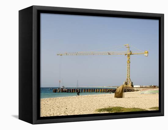 New Pier Under Construction, Santa Maria, Sal (Salt), Cape Verde Islands, Africa-R H Productions-Framed Premier Image Canvas