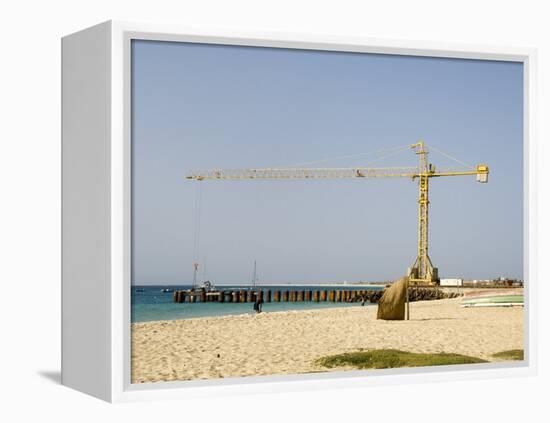 New Pier Under Construction, Santa Maria, Sal (Salt), Cape Verde Islands, Africa-R H Productions-Framed Premier Image Canvas
