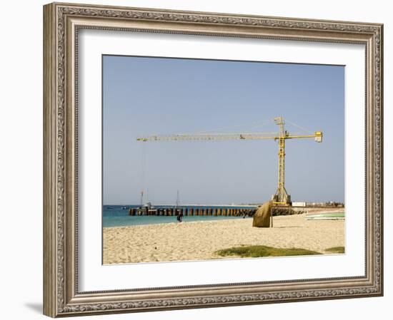 New Pier Under Construction, Santa Maria, Sal (Salt), Cape Verde Islands, Africa-R H Productions-Framed Photographic Print