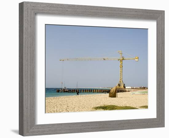 New Pier Under Construction, Santa Maria, Sal (Salt), Cape Verde Islands, Africa-R H Productions-Framed Photographic Print