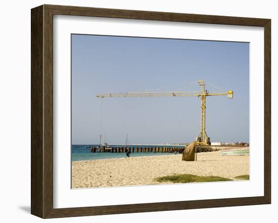 New Pier Under Construction, Santa Maria, Sal (Salt), Cape Verde Islands, Africa-R H Productions-Framed Photographic Print