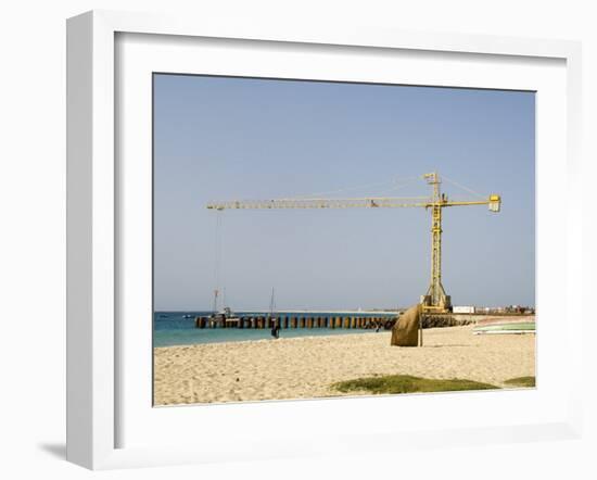 New Pier Under Construction, Santa Maria, Sal (Salt), Cape Verde Islands, Africa-R H Productions-Framed Photographic Print