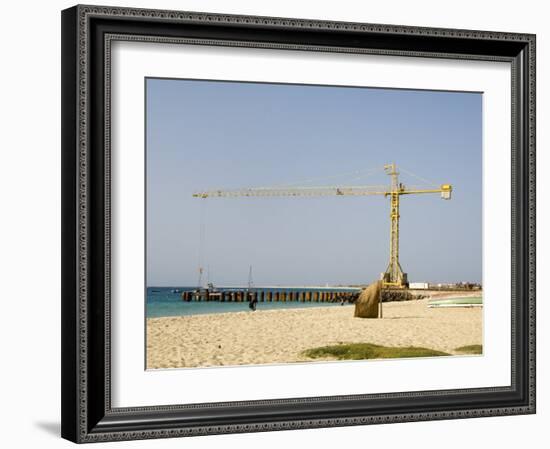 New Pier Under Construction, Santa Maria, Sal (Salt), Cape Verde Islands, Africa-R H Productions-Framed Photographic Print