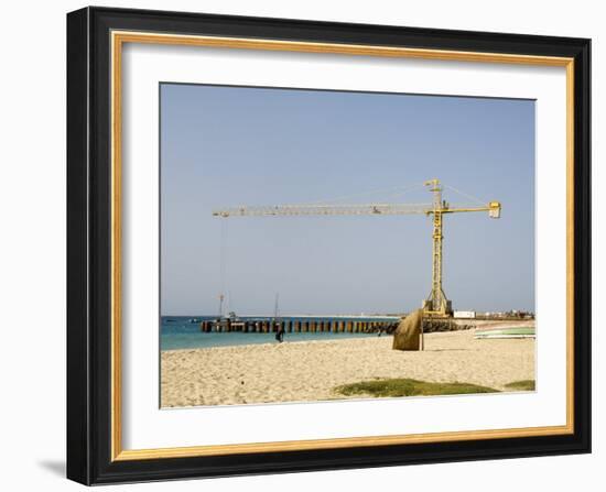 New Pier Under Construction, Santa Maria, Sal (Salt), Cape Verde Islands, Africa-R H Productions-Framed Photographic Print