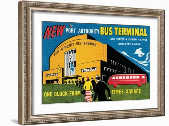 New Port Authority Bus Terminal-null-Framed Art Print