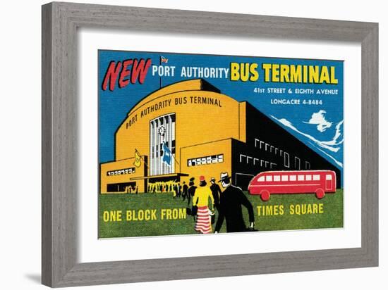New Port Authority Bus Terminal-null-Framed Art Print