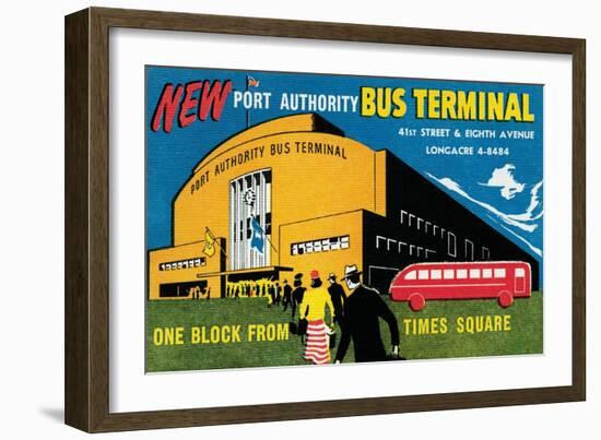 New Port Authority Bus Terminal-null-Framed Art Print