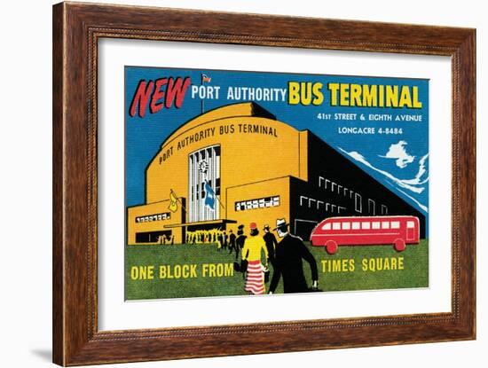 New Port Authority Bus Terminal-null-Framed Art Print