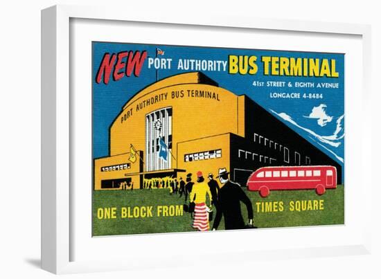 New Port Authority Bus Terminal-null-Framed Art Print