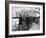 New Pres. John F. Kennedy and Wife Jacqueline Kennedy and Others Walking to His Inauguration-null-Framed Photographic Print