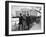 New Pres. John F. Kennedy and Wife Jacqueline Kennedy and Others Walking to His Inauguration-null-Framed Photographic Print