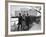 New Pres. John F. Kennedy and Wife Jacqueline Kennedy and Others Walking to His Inauguration-null-Framed Photographic Print