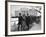 New Pres. John F. Kennedy and Wife Jacqueline Kennedy and Others Walking to His Inauguration-null-Framed Photographic Print