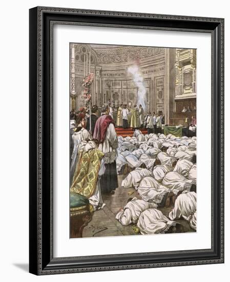 New Priests at Rome-Achille Beltrame-Framed Art Print