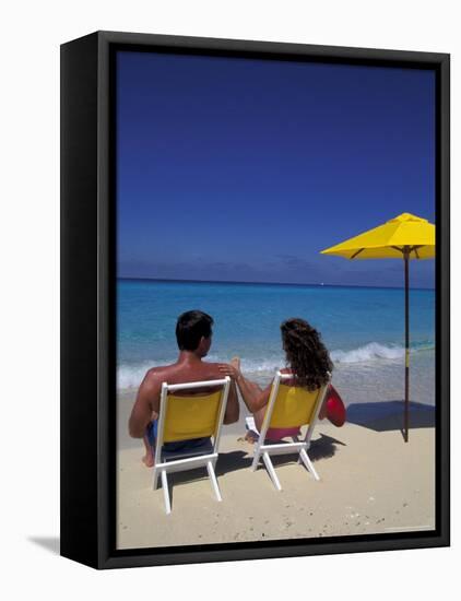 New Providence Beach View, Nassau, Bahamas, Caribbean-Greg Johnston-Framed Premier Image Canvas